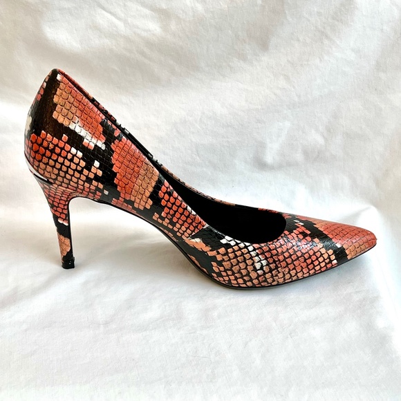 CALVIN KLEIN Gayle Snake High Heel Pumps - Picture 1 of 10